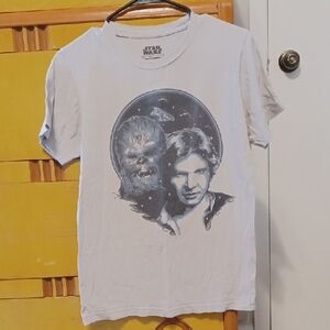 Star Wars Light Grey, Blue and Black Graphic Tee